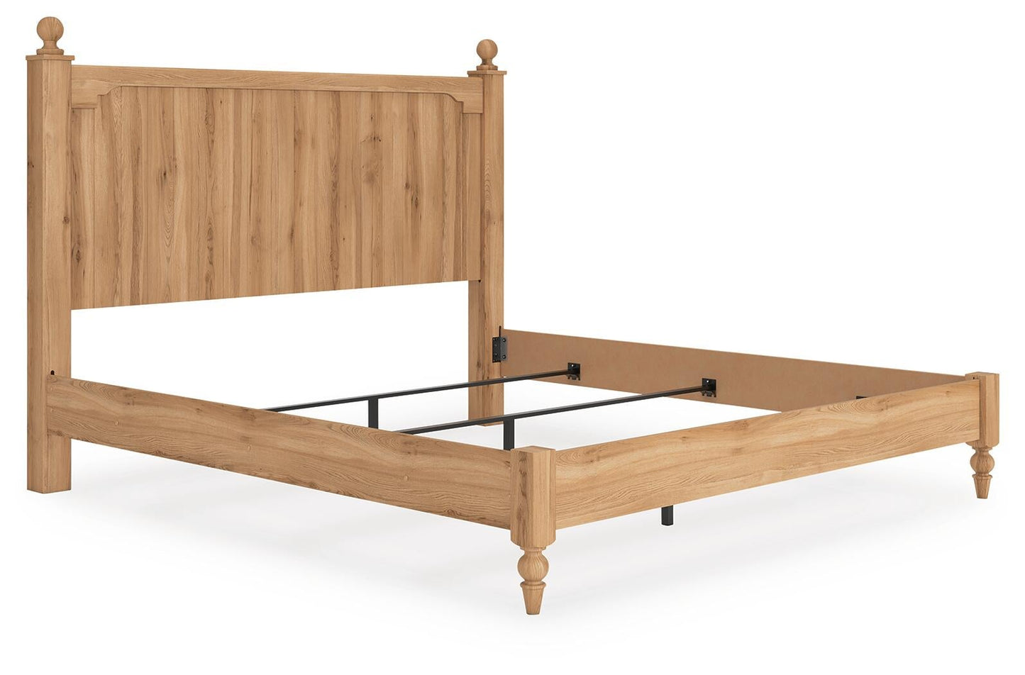Galletyn King Panel Bed with Mirrored Dresser and Nightstand
