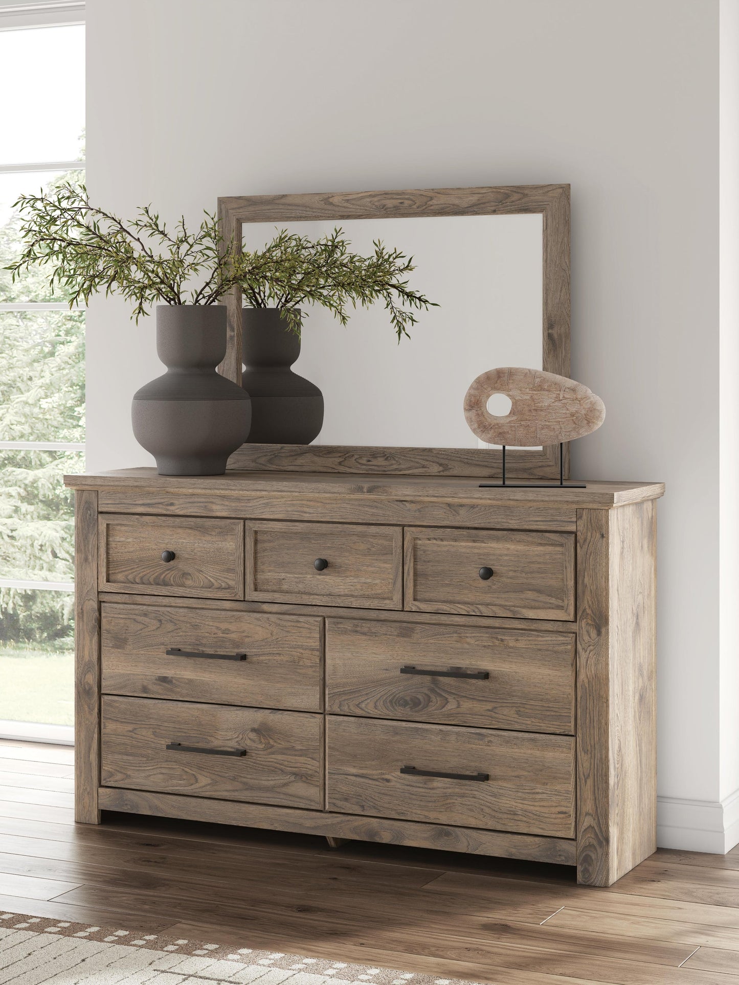 Keithland King Poster Bed, Dresser and Mirror