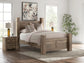 Keithland Queen Poster Bed with Mirrored Dresser