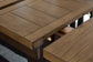 Anixburg Counter Height Dining Table and 4 Barstools
