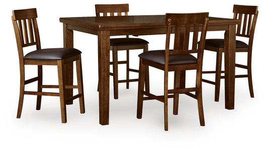 Ralene Counter Height Dining Table and 4 Barstools