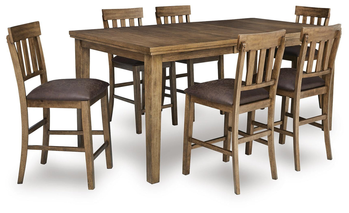 Broxtyn Counter Height Dining Table and 6 Barstools