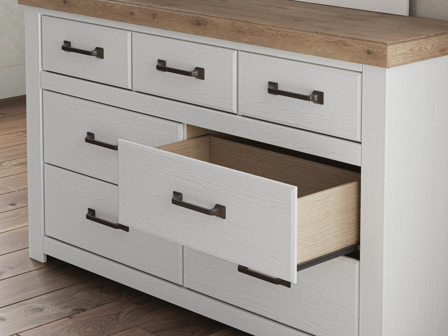 Savonport Queen Panel Bed, Dresser and Mirror