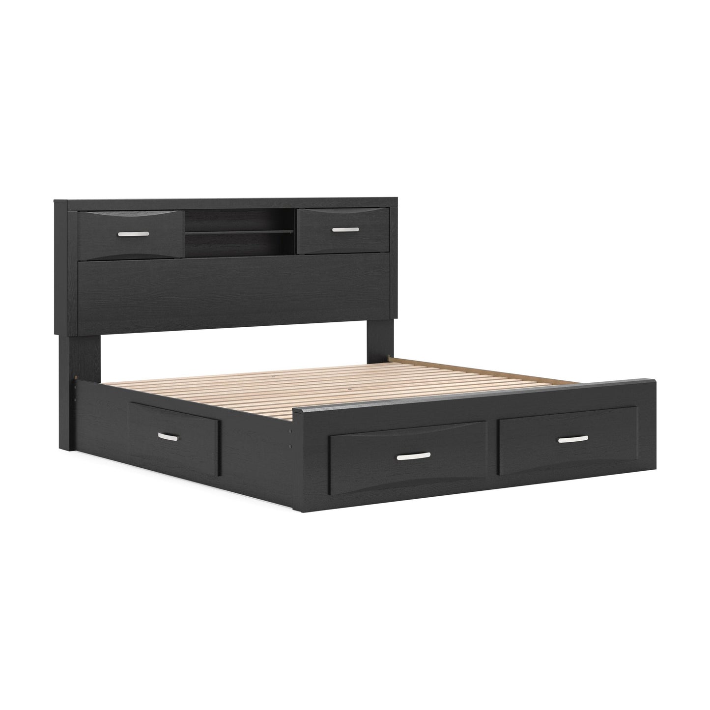 Stabotta King Bookcase Bed with Storage