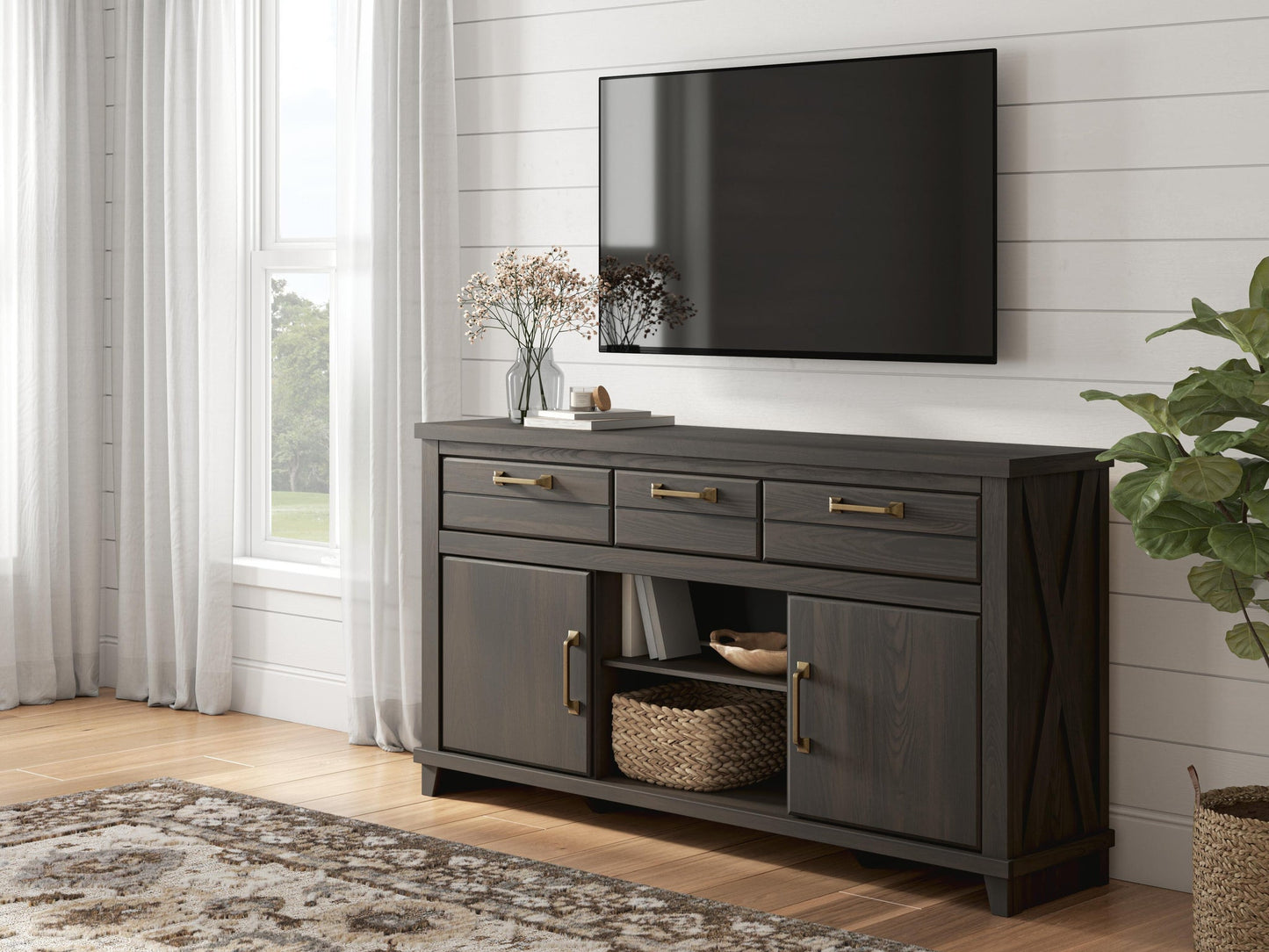 Brazen Valley XL TV Stand w/Fireplace Option